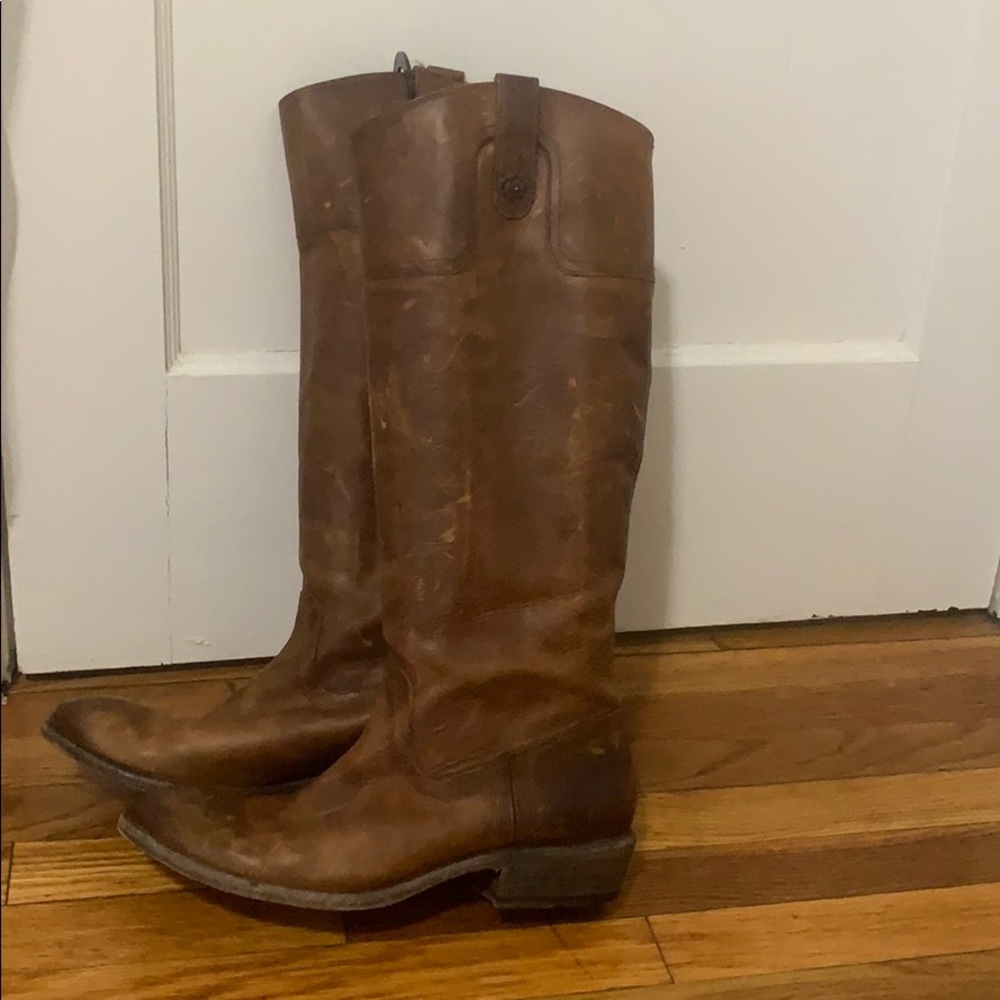 Size 11 women’s brown tall Frye boots